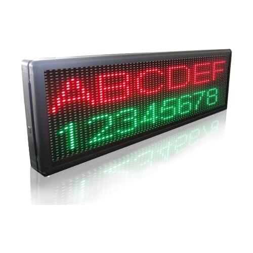 P10 192x32 LED Sign Board Display Outdoor Full Color Horizontal 160 Vertical 160 Amber P10mm 192x32mm Muenled