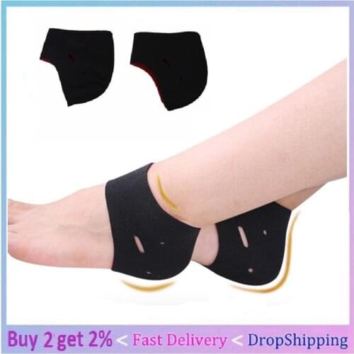 Silicone Moisturizing Gel Heel Socks Cracked Dry Foot Skin Care Protectors Pain Relief Heel Pad Men Women Insert Sock Foot Care