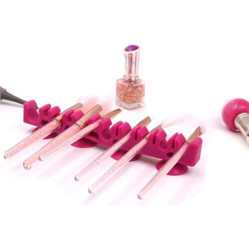1 Piece Silicone makeup brush storage case for brushes holder portable brush holder Makeup brushes drying rack Makeup organizer