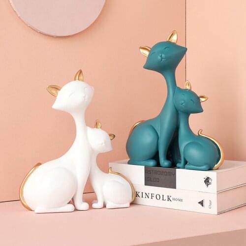 Modern Art Sculptures For House Design Anime Table Home Decoration Accessories Lucky Cat Living Room