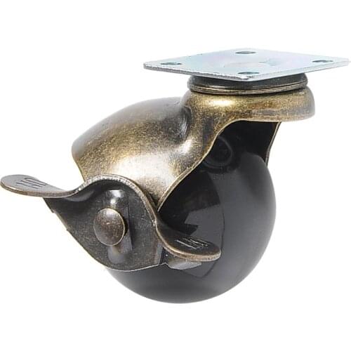 4pcs 2'' Universal Furniture Caster brake Top Plate Hooded Ball Antique crib bed office chair swivel wheels replacement Fitting