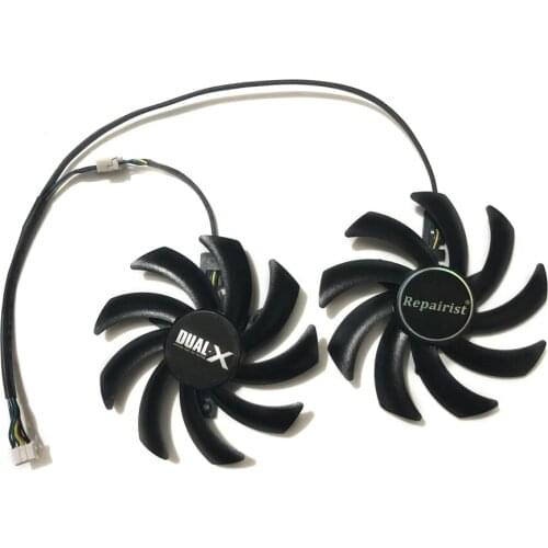 2Pcs/set GTX1070ti GPU VGA Card Cooler Fan For Gainward GeForce GTX 1070/1060/1070ti Graphics Card As Replacement