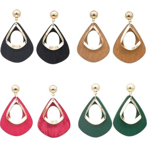 Retro woodiness Water Drop Drop Earrings Womens Fashion Statement Earring Fashion Earrings Wedding Gifts
