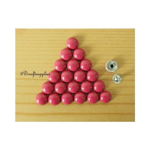 Rivets leather rivet bag clothing shoes dome studs 100 sets 10mm Hot pink M62E