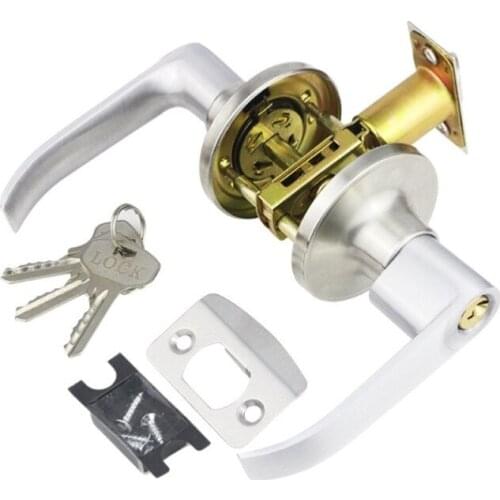 1set Zinc Alloy Home Door Locks With Key Knob Handle For Hotel Indoor Living Rooms Bedroom Bathroom Door Hardware Accessories