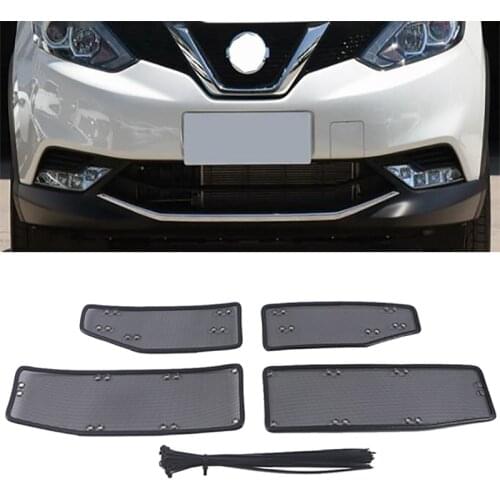 Front grille insert net insect-proof net protection cover decoration accessories For Nissan Qashqai 2016 2017 2018 2019 2020 4p
