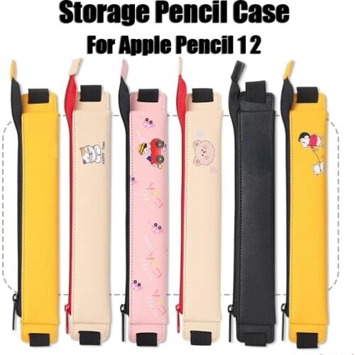Cute Cartoons Pencil Bag Protective Case for Apple Pencil 1 2 Cover Stylus Pen Waterproof Full Protective Pouch Bags Accessories