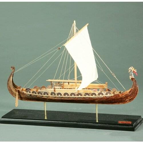 1:50 Viking Viking Ship Length 440mm Width 115mm Height 280mm DIY Wooden Ship Model Kit