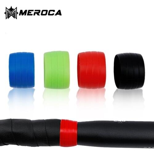 MEROCA 1 Pair Handlebar Tape Silica Gel Collar Bike Anti-Slip Ring Road Bikcycle Fixing Iamok Accessories