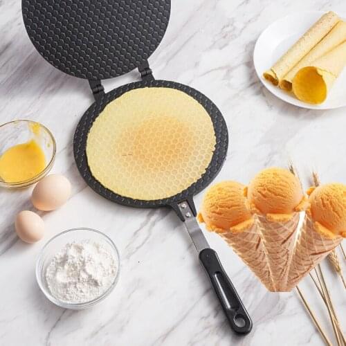1pcs Egg Roll Maker DIY Ice Cream Cone Machine Crispy Eggs Omelet Mold Crepe Baking Pan Waffle Pancake Bakeware egg pans 38.5*17