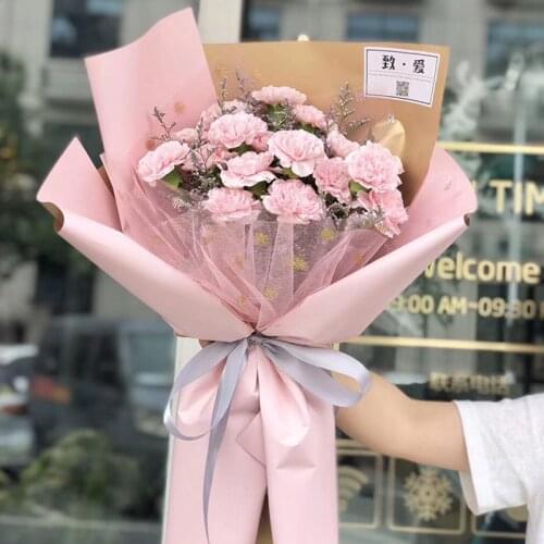 2019 Small Fresh Style 5yards/Sheet 50cm Flowers Packaging Gift Wrapping Neutral Color Florist Wrapping Net Yarn