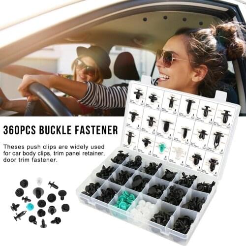 360PCS Car Clips Fasteners Vehicle Bumper Retainer Rivet Door Panel Fender Liner For Mercedes Benz/BMW/TOYOTA/Honda/Subaru Etc