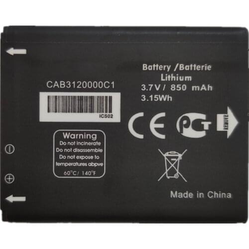 New 850mAh 3.7V Li-ion CAB3120000C1 CAB23A0000C1 battery for Alcatel One Touch 768 OT710 OT888A OT880A BeeLine Dual
