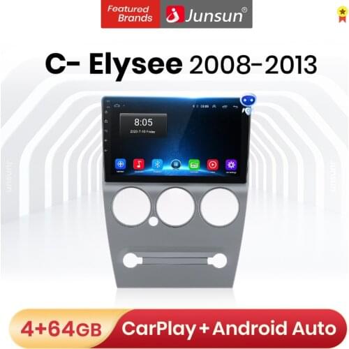 Junsun V1 pro Car Radio with screen Multimedia For Citroen C-Elysee C Elysee 2008 - 2013 Android Auto CarPlay 2 din DVD