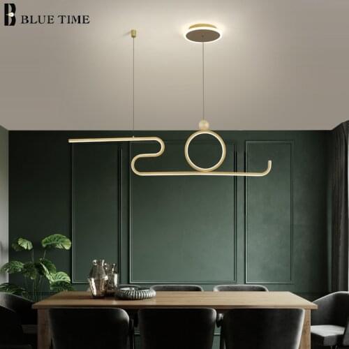 BLUE TIME Pendant Lights With Control Panel