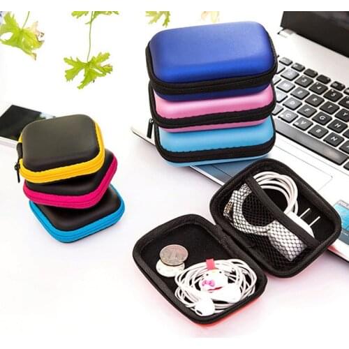 Earphone Holder Case USB Cable Organizer Convenient To Carry On Business Trips Can Store Coins Keys Business Cards U Disk