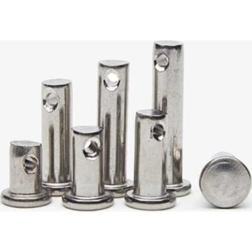 2pcs D18 diameter flat head cylindrical pin hole 80mm-120mm length GB882 stainless steel 304