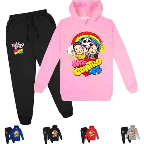 Me Contro Te Childrens Wear Spring and Autumn Long Sleeve Sweater Set Toddler Girl Fall Clothes 2021 Costumes for Kids Hooded