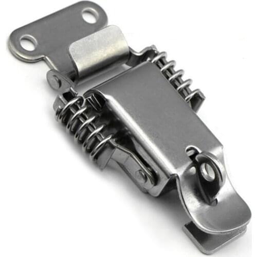 304 stainless steel double spring buckle ,Wooden box Toolbox ,Heavy duty lock,with lock hole,Electromechanical box Accessories