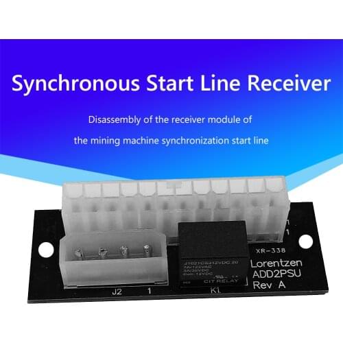 Dual PSU Adapter ATX 24-Pin to Molex 4 Pin Power Supply Synchronous Starter Extender Board Connector for Bitcoin Miner Mining