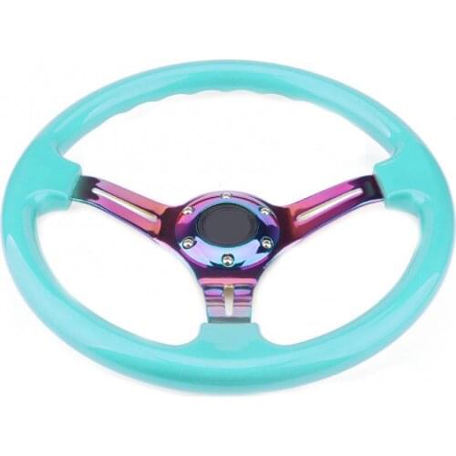 350mm ABS Deep Dish 14 Inch Drifting 6 Bolt Design Car Racing Steering Wheel