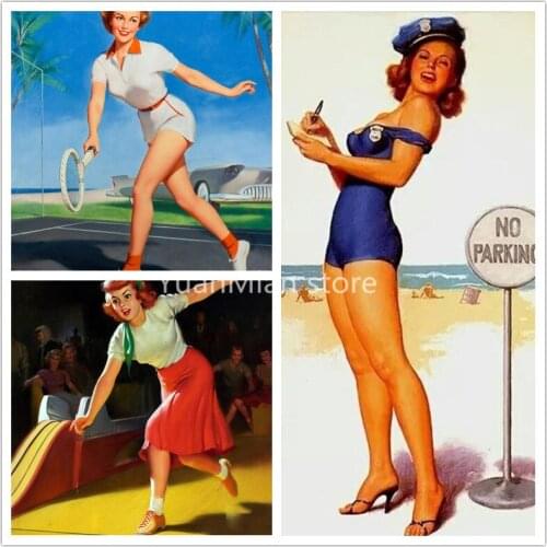 Full Drill Square Diamond Painting Portrait Girl New Arrival Cross Stitch Embroidery Sale Fall Decorations For Home