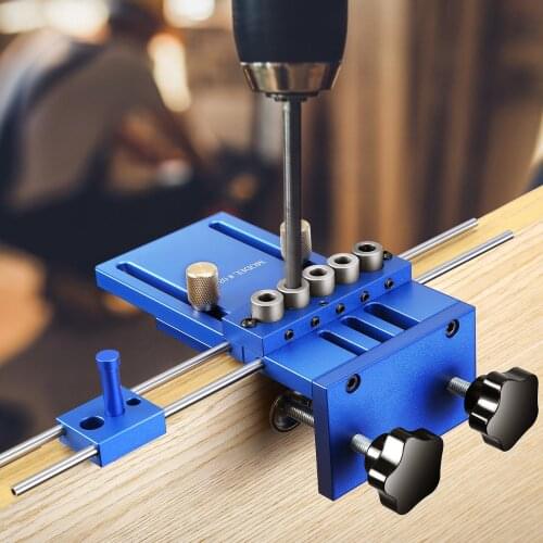28Pcs Woodworking Doweling Jig Set 3-in-1 Dowel Jig 6/8/10mm Drilling Hole Positioners Dowel Drilling Sleeves Tool With Box