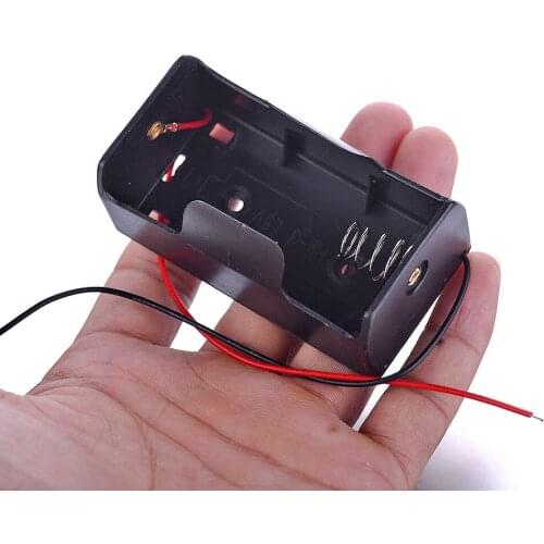 MasterFire 20pcs/lot 1 Slot DIY Battery Storage Box Holder Case 1.5V D Size Batteries Storage Holder Cell with Lead Wires