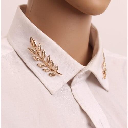 Korean jewelry wind retro tree men and women universal brooch leaf shirt suit collar wholesale Pins And Brooches Lapel Pin