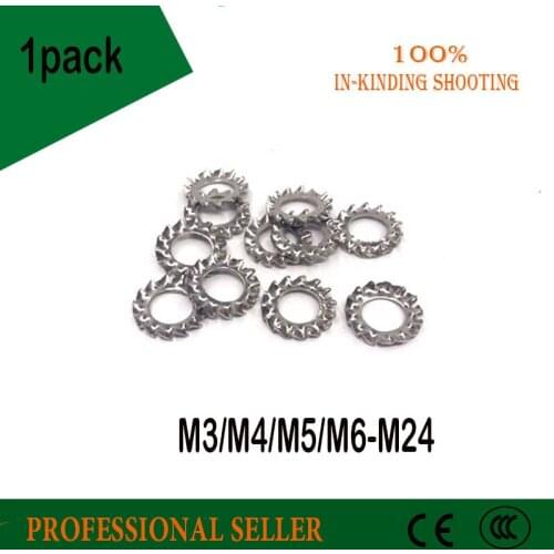 M3/M4/M5/M6/M8/M10/M12/M14/M16/M18/M20/M24 304 stainless steel Locking Gasket Outer Serrated Stop Washer Anti-slip Gasket
