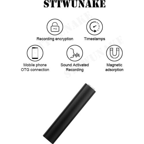 STTWUNAKE Voice recorder mini 600 hours recording Magnetic sound Dictaphone audio usb professional digital micro Drive long time