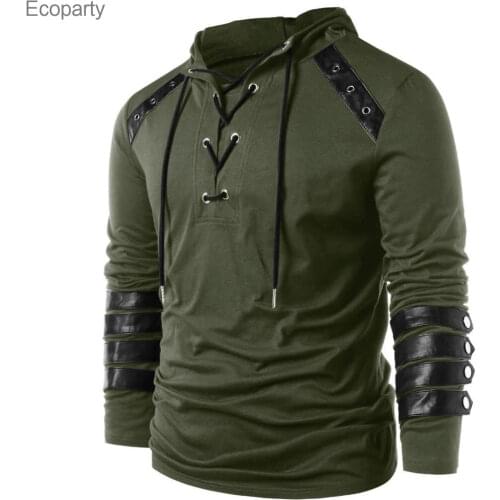 Men Medieval Renaissance Grooms Pirate Reenactment Larp Costume Lacing Up Shirt Bandage Top Middle Age Clothing For Adult 2XL