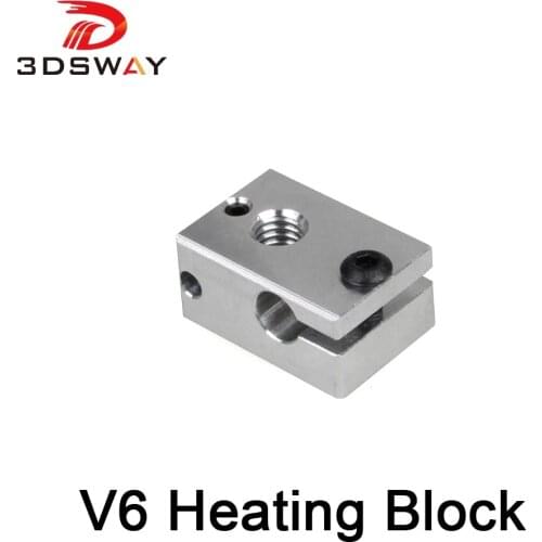 3DSWAY 3D Printer Parts HT-V6 Heating Block for HT-NTC100K Thermistor High Temperature 350 Degrees