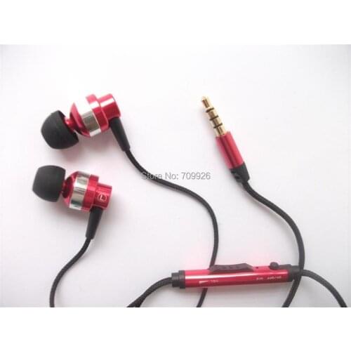 Linhuipad 3.5mm mobile phone in-ear earphones baried earbuds with microphone and volume control