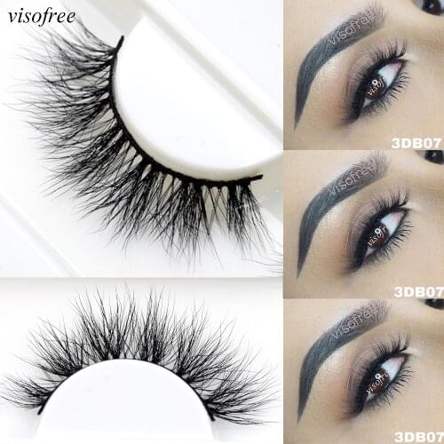 Visofree 3D mink lashes 25 mm mink eyelashes fluffy natural long Thick false eyelashes faux mink Cruelty-free eye lashes 3DB07