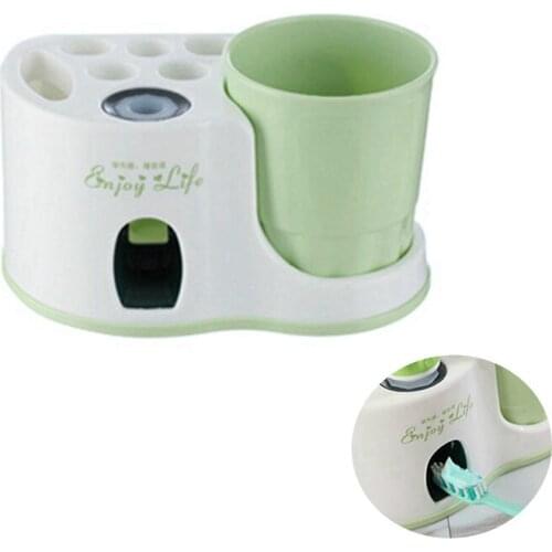 New Creative Toothbrush Holder Wash Suit Automatic Squeeze Toothpaste Sucker Home Bath set Bathroom Shelves Home Toothpast