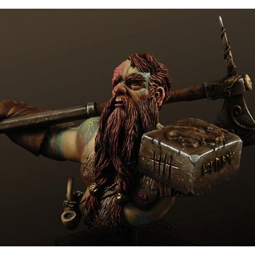 New Unassembled 1/12 ancient warrior man bust Resin Figure Unpainted Model Kit