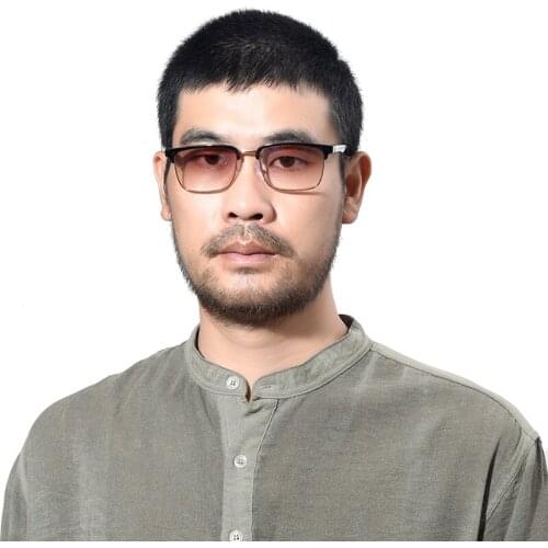 2021 Fashion Anti Blue Light Metal Reading Glasses Men Resin Aspheric Eyeglasses Lenses +1.00 +1.50 +2.00 +2.50 S2001FLH