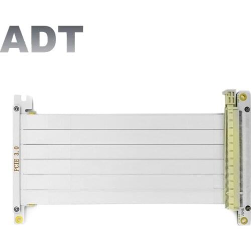 PCIe Riser Cable, 3.0 x16 PCI Express Riser Extender, Flexible High Speed GUP Riser Cable for ITX Chassis Case (18.5cm) White