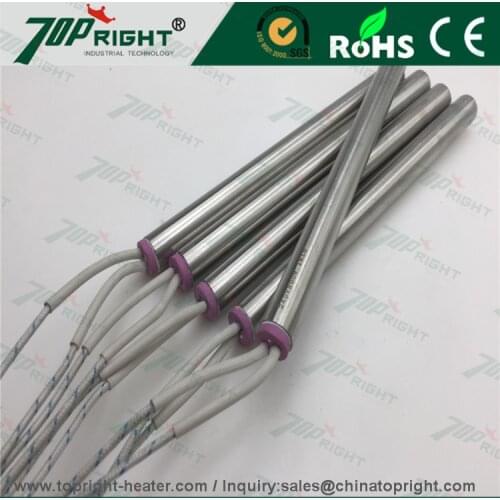 Industrial stainless steel cartridge electric heater parts, dia.15x190mm single head rod heating elements