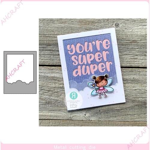 Clouds Background Frame Metal Cutting Dies for DIY Scrapbooking Photo Album Decorative Embossing PaperCard Crafts Die2021