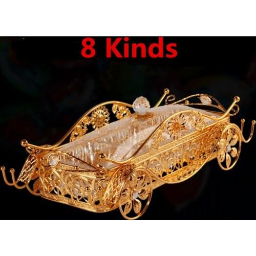 European luxury gold golden candy plate acrylic split box with lid creative modern household snack tray nut fruit candy box