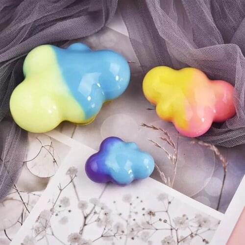 3PCS 3D Cloud Shape Chocolate Silicone Mold Mousse Fondant Ice Cube Mould Pudding Candy Soap Candle Molds Baking Cake Decoration