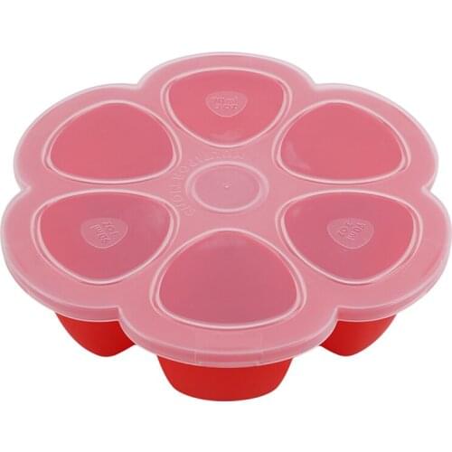 Silicone Food Container Flower Shape Baby Food Container Infant Fruit Breast Milk Storage Box Freezer Tray Crisper