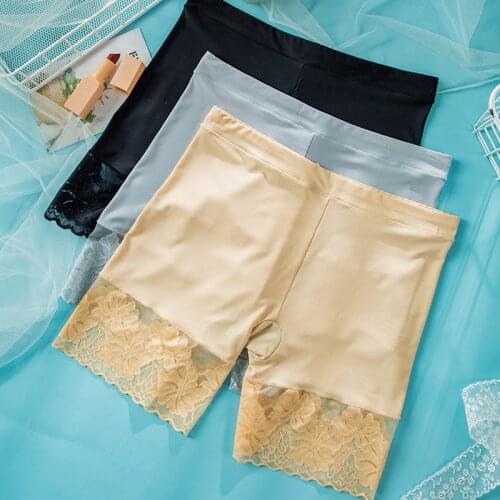 Panties Female Lace Womens Safety Shorts Pants Seamless Nylon Seamless Emptied Boyshorts Boxers Girls Underwear High Waist Sex