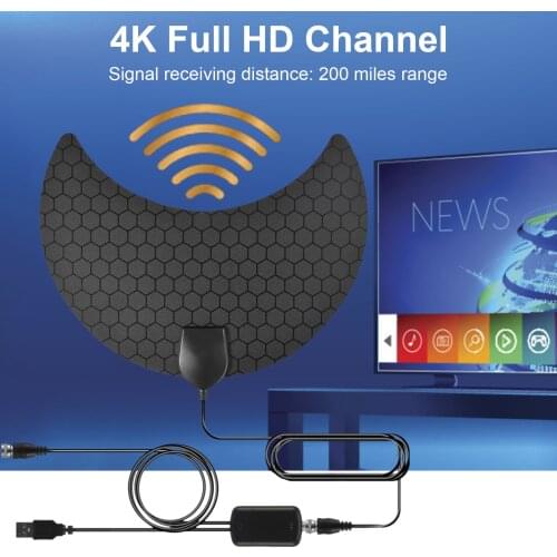 TV 4K HD Digital HDTV Antenna 200 Miles Range Signal Booster