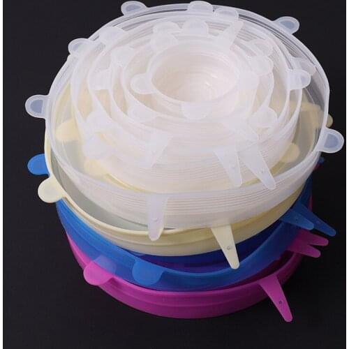 Universal Silica Gel Fresh-Keeping Cover Kitchen Utensils Reusable Pot, Bowl, Pot, Food And Fruit Fresh Sealing Cover