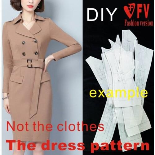 Pattern Making Dress Womens Long Sleeve Suit Skirt Clothing Cutting Drawing BLQ-395