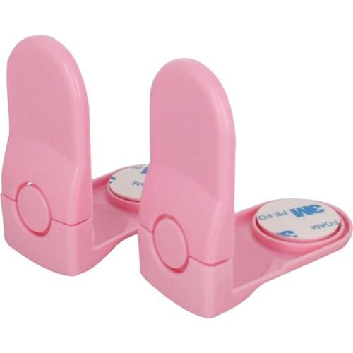 MroMax 2/4/6/8/10/12pcs Child Safety Cabinet Locks ABS Total Length 80/68/65mm Pink/White Cabinet Locks Home Furniture Hardware