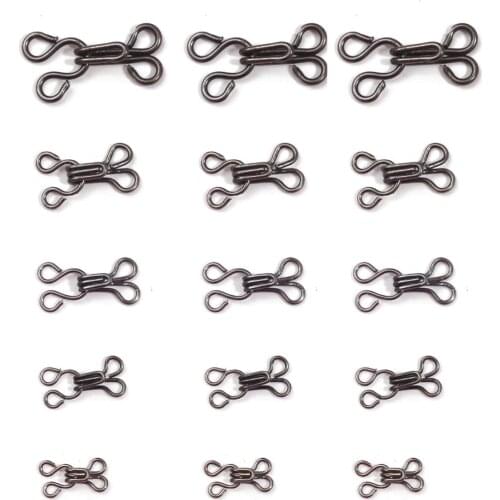 Silver/Black 24pcs Sewing Hooks and Eyes Closure Eye Sewing Closure for Bra Fur Coat Jacket Garment Sewing Accessories
